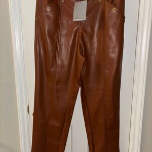 Marc New York Brown Faux Leather Pants